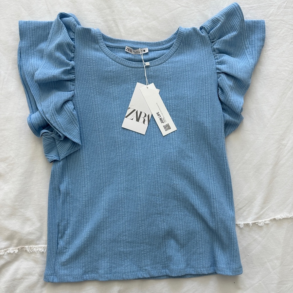 Zara Top, Flutter Sleeve